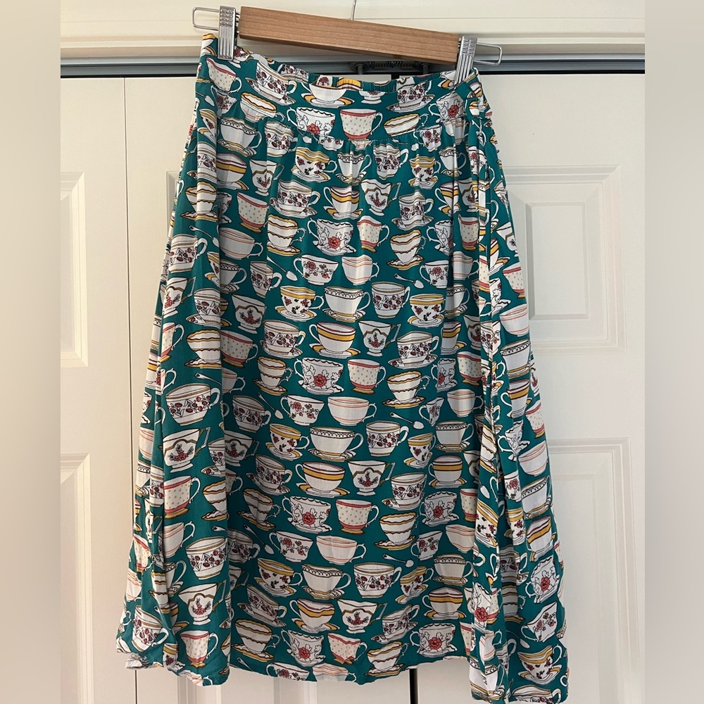 Joanie x Molly Hatch tea cup skirt US 8 cotton viscose Y2K